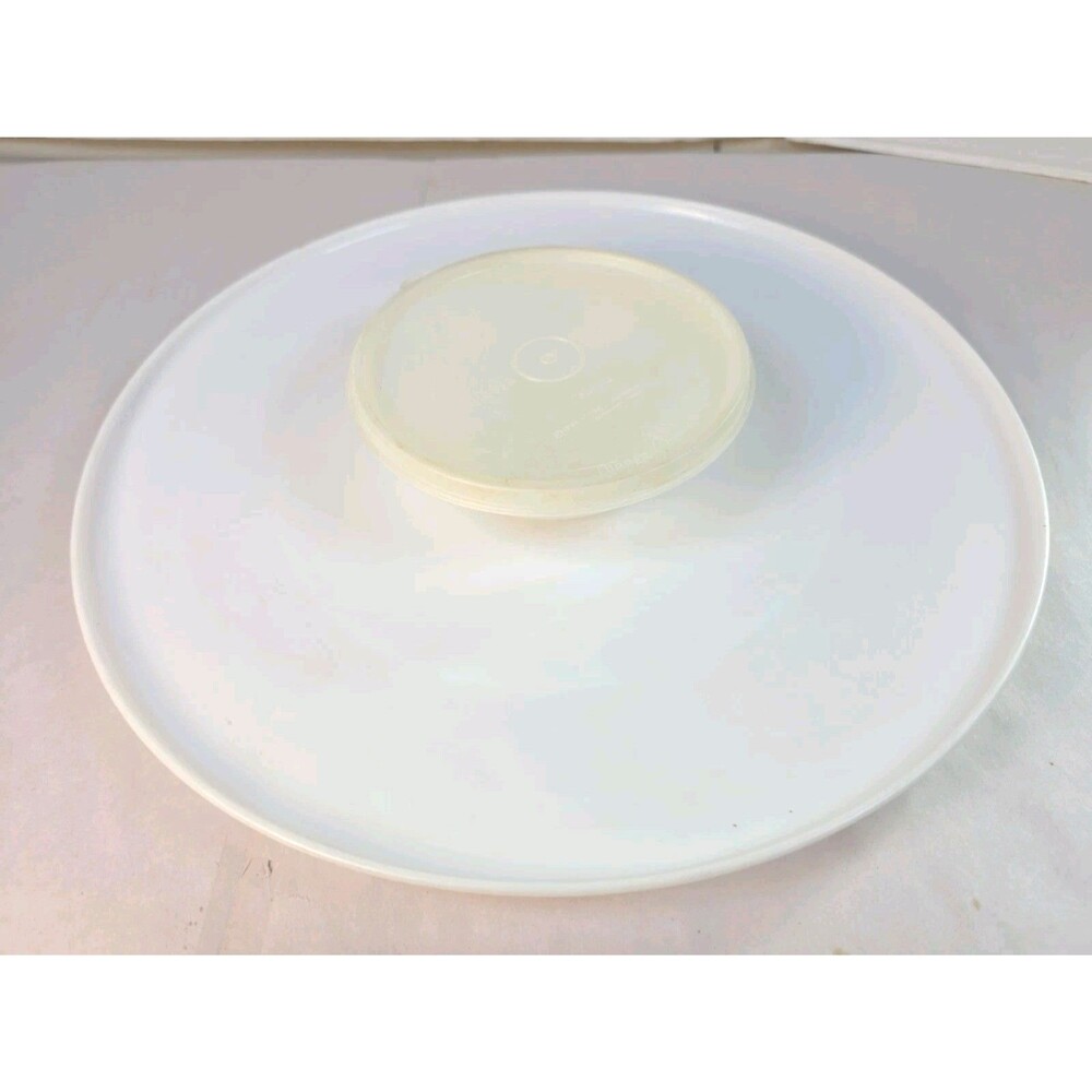 Vintage Tupperware Dip N Serve Chip & Dip Veggie Relish Tray White w Lid